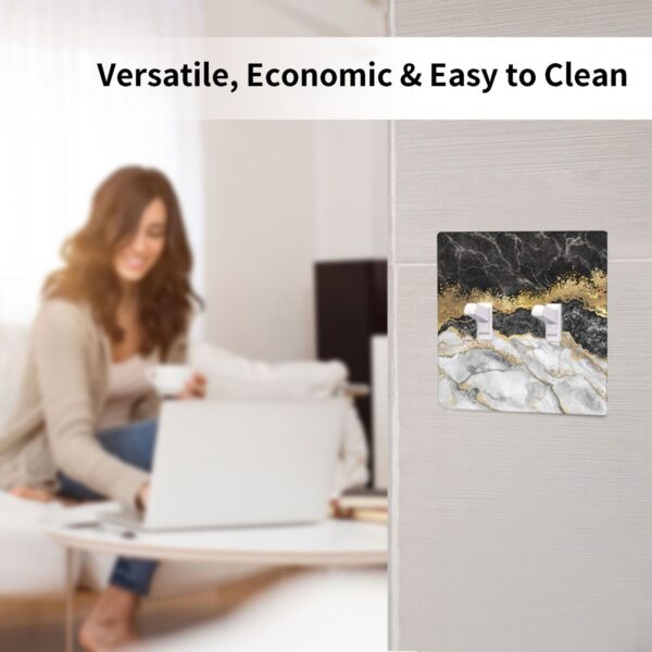 1Pcs Marble Texture Modern Abstract Black Wall Switch Cover Plate  Wall Plate Cover  Outlet Covers Wall Plate  For bedroom room decoration - Image 5