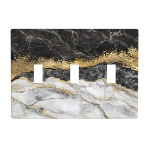 1Pcs Marble Texture Modern Abstract Black Wall Switch Cover Plate  Wall Plate Cover  Outlet Covers Wall Plate  For bedroom room decoration