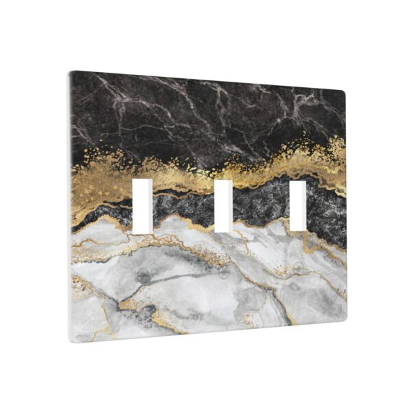 1Pcs Marble Texture Modern Abstract Black Wall Switch Cover Plate  Wall Plate Cover  Outlet Covers Wall Plate  For bedroom room decoration - Image 3