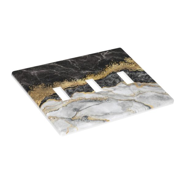 1Pcs Marble Texture Modern Abstract Black Wall Switch Cover Plate  Wall Plate Cover  Outlet Covers Wall Plate  For bedroom room decoration - Image 2