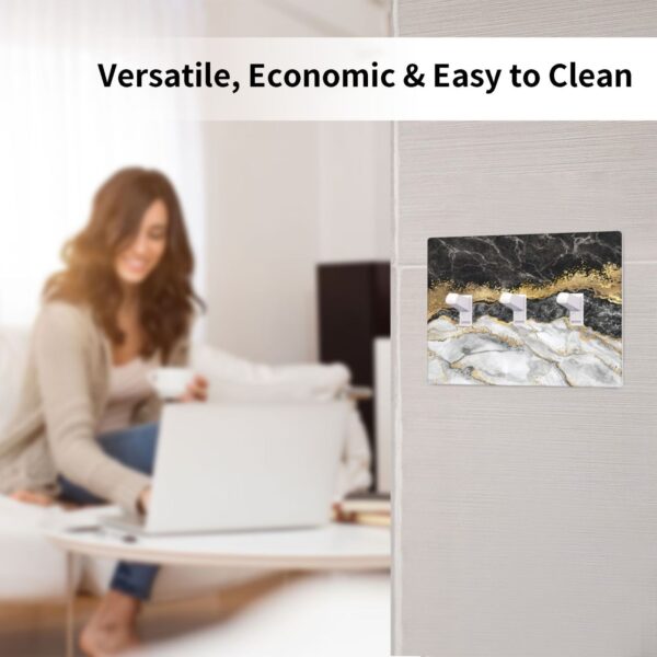 1Pcs Marble Texture Modern Abstract Black Wall Switch Cover Plate  Wall Plate Cover  Outlet Covers Wall Plate  For bedroom room decoration - Image 5
