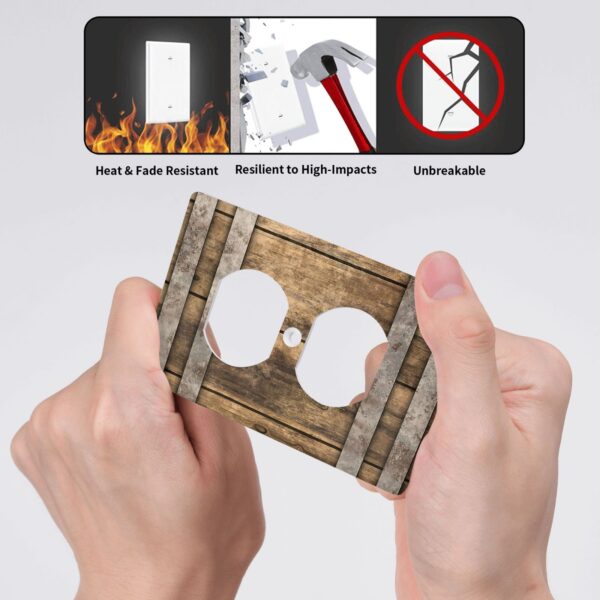 1Pcs Modern Bourbon Barrel Design Wall Switch Cover Plate  Wall Plate Cover  Outlet Covers Wall Plate  For bedroom room decoration - Image 5