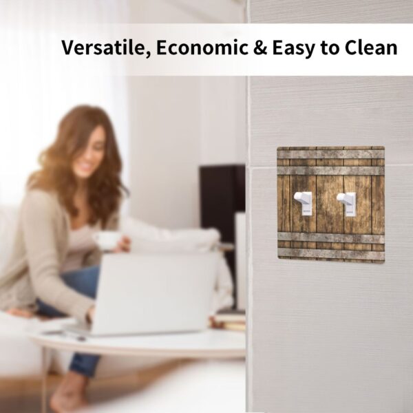 1Pcs Modern Bourbon Barrel Design Wall Switch Cover Plate  Wall Plate Cover  Outlet Covers Wall Plate  For bedroom room decoration - Image 5