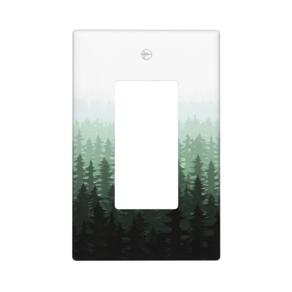 1Pcs Misty forest mountain trees and leaves Wall Switch Cover Plate  Wall Plate Cover  Outlet Covers Wall Plate  For bedroom room decoration
