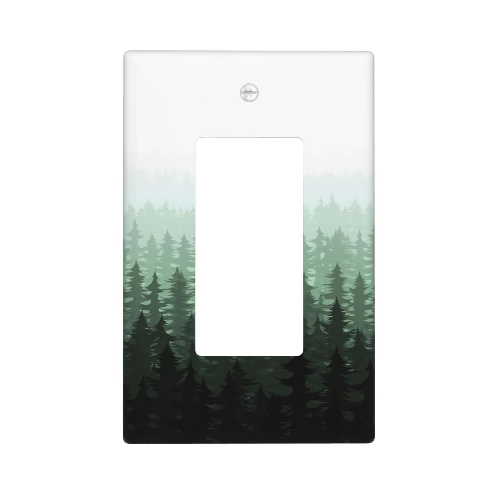 1Pcs Misty forest mountain trees and leaves Wall Switch Cover Plate  Wall Plate Cover  Outlet Covers Wall Plate  For bedroom room decoration