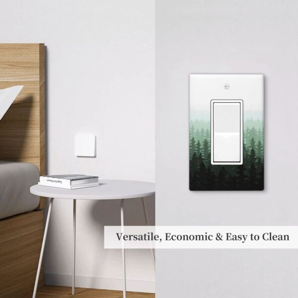 1Pcs Misty forest mountain trees and leaves Wall Switch Cover Plate  Wall Plate Cover  Outlet Covers Wall Plate  For bedroom room decoration - Image 5