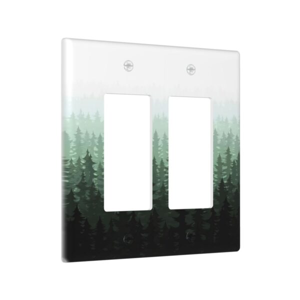 1Pcs Misty forest mountain trees and leaves Wall Switch Cover Plate  Wall Plate Cover  Outlet Covers Wall Plate  For bedroom room decoration - Image 2