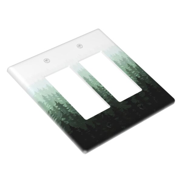1Pcs Misty forest mountain trees and leaves Wall Switch Cover Plate  Wall Plate Cover  Outlet Covers Wall Plate  For bedroom room decoration - Image 3