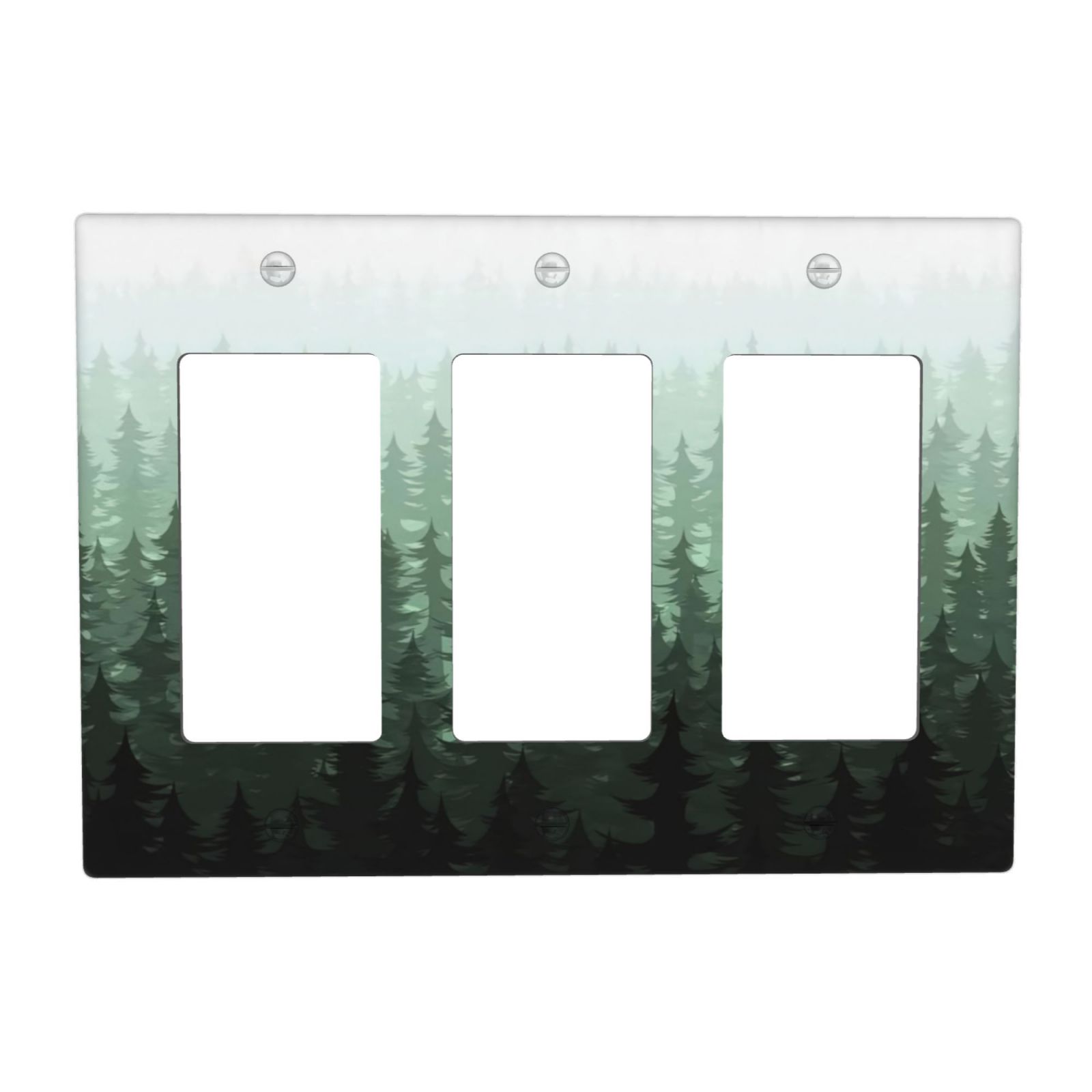 1Pcs Misty forest mountain trees and leaves Wall Switch Cover Plate Wall Plate Cover Outlet Covers Wall Plate For bedroom room decoration