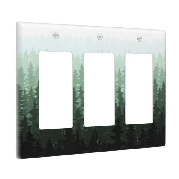 1Pcs Misty forest mountain trees and leaves Wall Switch Cover Plate  Wall Plate Cover  Outlet Covers Wall Plate  For bedroom room decoration - Image 2