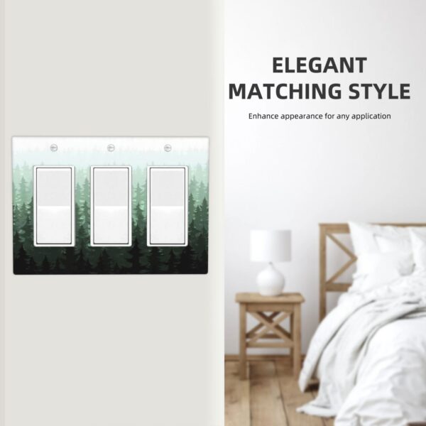 1Pcs Misty forest mountain trees and leaves Wall Switch Cover Plate  Wall Plate Cover  Outlet Covers Wall Plate  For bedroom room decoration - Image 5