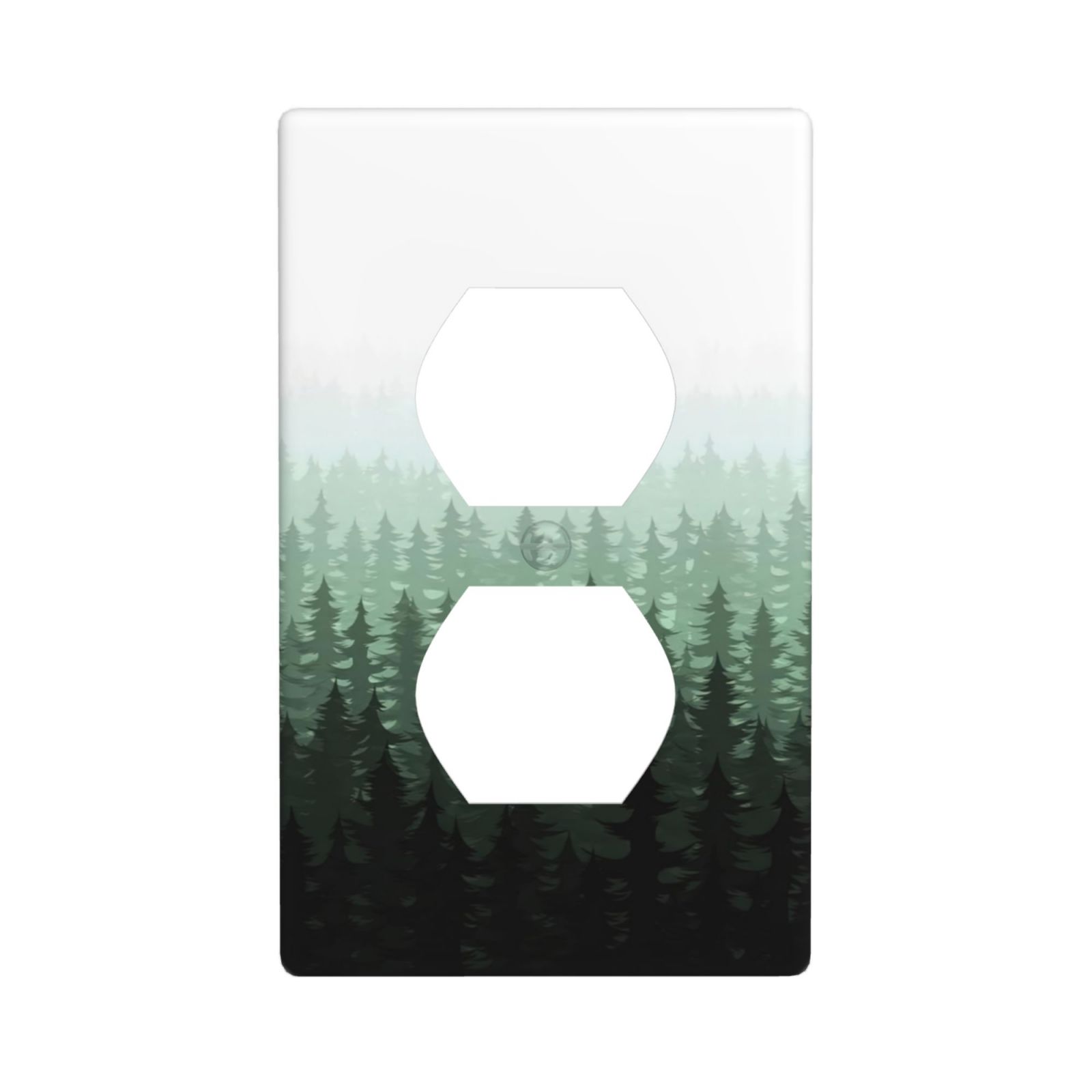 1Pcs Misty forest mountain trees and leaves Wall Switch Cover Plate  Wall Plate Cover  Outlet Covers Wall Plate  For bedroom room decoration