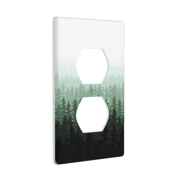 1Pcs Misty forest mountain trees and leaves Wall Switch Cover Plate  Wall Plate Cover  Outlet Covers Wall Plate  For bedroom room decoration - Image 3