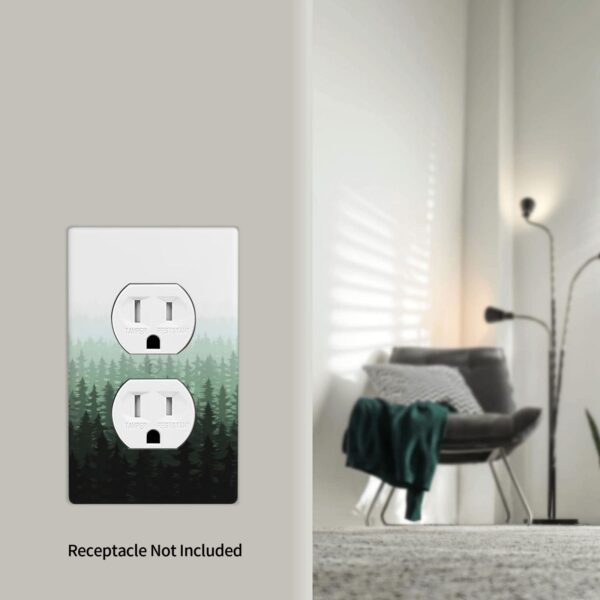 1Pcs Misty forest mountain trees and leaves Wall Switch Cover Plate  Wall Plate Cover  Outlet Covers Wall Plate  For bedroom room decoration - Image 5