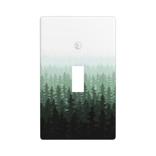1Pcs Misty forest mountain trees and leaves Wall Switch Cover Plate  Wall Plate Cover  Outlet Covers Wall Plate  For bedroom room decoration