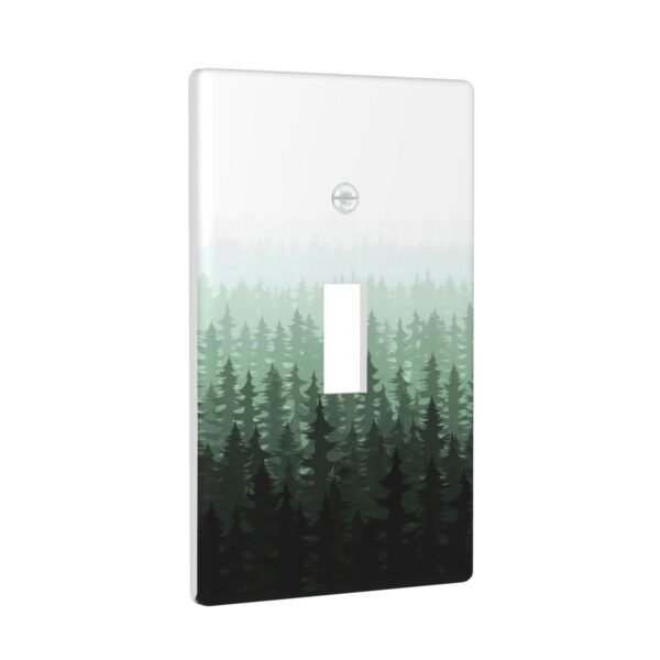 1Pcs Misty forest mountain trees and leaves Wall Switch Cover Plate  Wall Plate Cover  Outlet Covers Wall Plate  For bedroom room decoration - Image 3