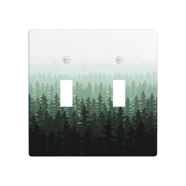 1Pcs Misty forest mountain trees and leaves Wall Switch Cover Plate  Wall Plate Cover  Outlet Covers Wall Plate  For bedroom room decoration