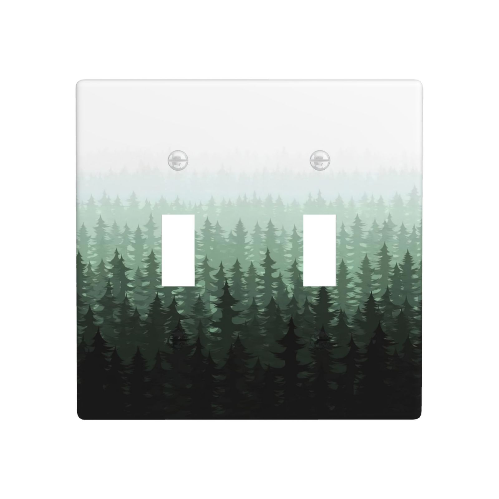 1Pcs Misty forest mountain trees and leaves Wall Switch Cover Plate  Wall Plate Cover  Outlet Covers Wall Plate  For bedroom room decoration