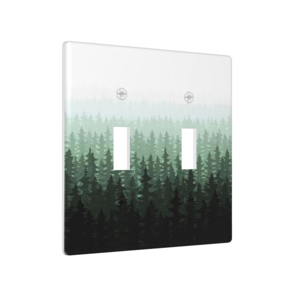 1Pcs Misty forest mountain trees and leaves Wall Switch Cover Plate  Wall Plate Cover  Outlet Covers Wall Plate  For bedroom room decoration - Image 3