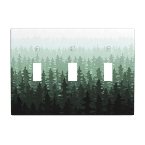 1Pcs Misty forest mountain trees and leaves Wall Switch Cover Plate  Wall Plate Cover  Outlet Covers Wall Plate  For bedroom room decoration
