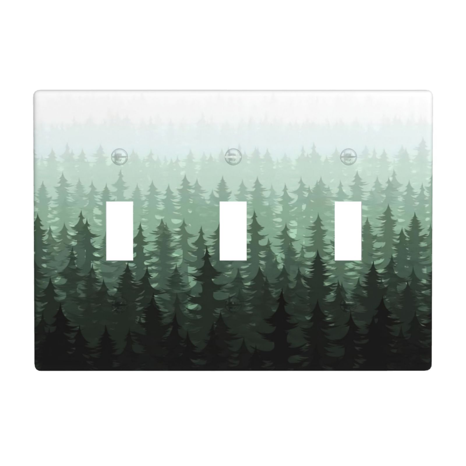1Pcs Misty forest mountain trees and leaves Wall Switch Cover Plate Wall Plate Cover Outlet Covers Wall Plate For bedroom room decoration