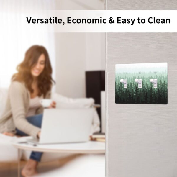 1Pcs Misty forest mountain trees and leaves Wall Switch Cover Plate  Wall Plate Cover  Outlet Covers Wall Plate  For bedroom room decoration - Image 4