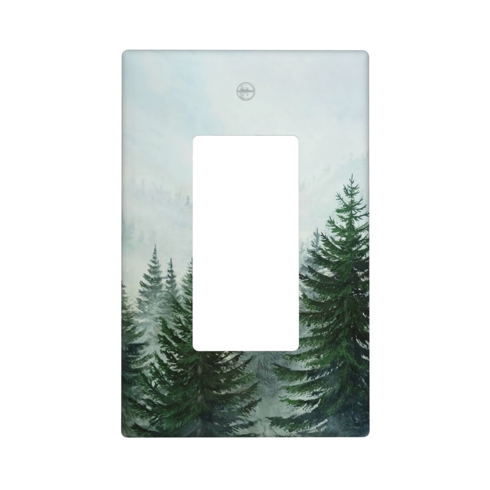 1Pcs Misty Forest Wall Switch Cover Plate  Wall Plate Cover  Outlet Covers Wall Plate  For bedroom room decoration