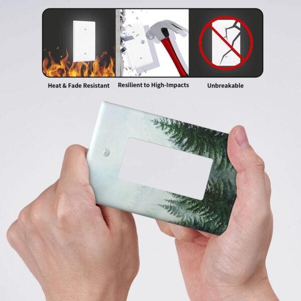 1Pcs Misty Forest Wall Switch Cover Plate  Wall Plate Cover  Outlet Covers Wall Plate  For bedroom room decoration - Image 4