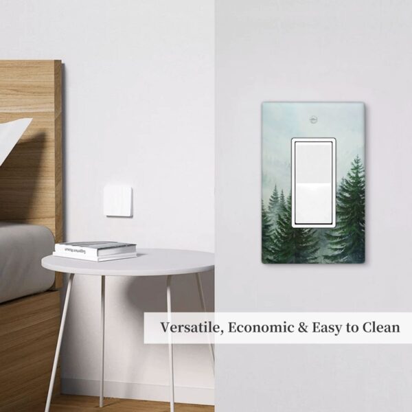 1Pcs Misty Forest Wall Switch Cover Plate  Wall Plate Cover  Outlet Covers Wall Plate  For bedroom room decoration - Image 5