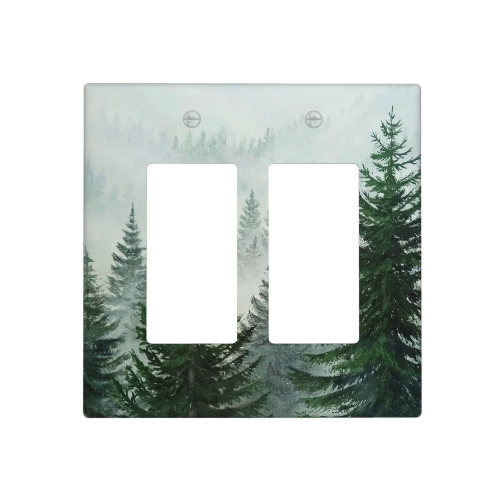 1Pcs Misty Forest Wall Switch Cover Plate  Wall Plate Cover  Outlet Covers Wall Plate  For bedroom room decoration