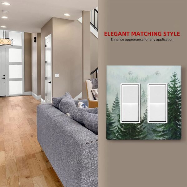 1Pcs Misty Forest Wall Switch Cover Plate  Wall Plate Cover  Outlet Covers Wall Plate  For bedroom room decoration - Image 5