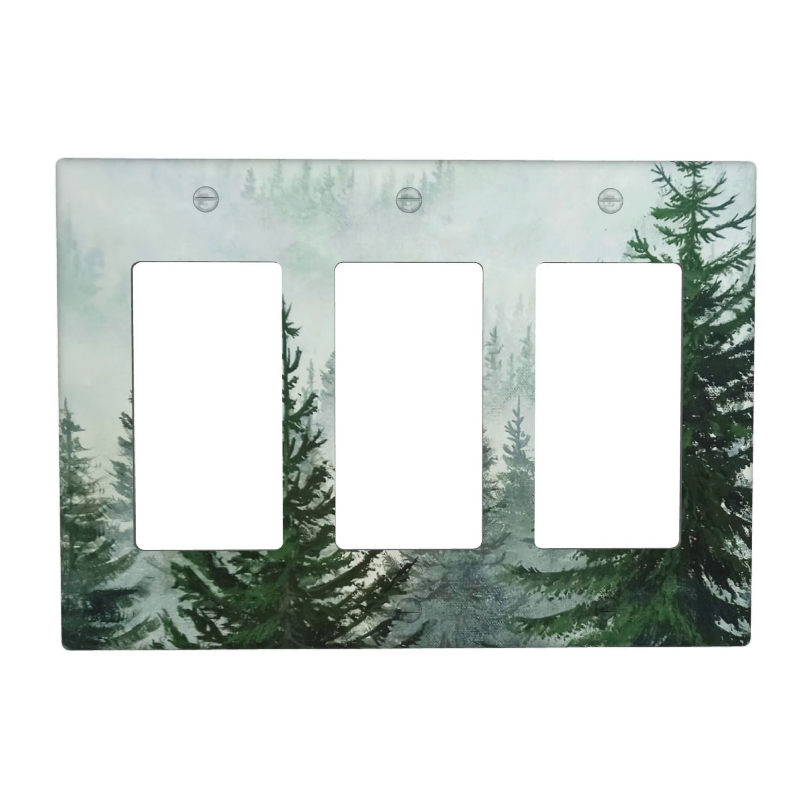 1Pcs Misty Forest Wall Switch Cover Plate Wall Plate Cover Outlet Covers Wall Plate For bedroom room decoration
