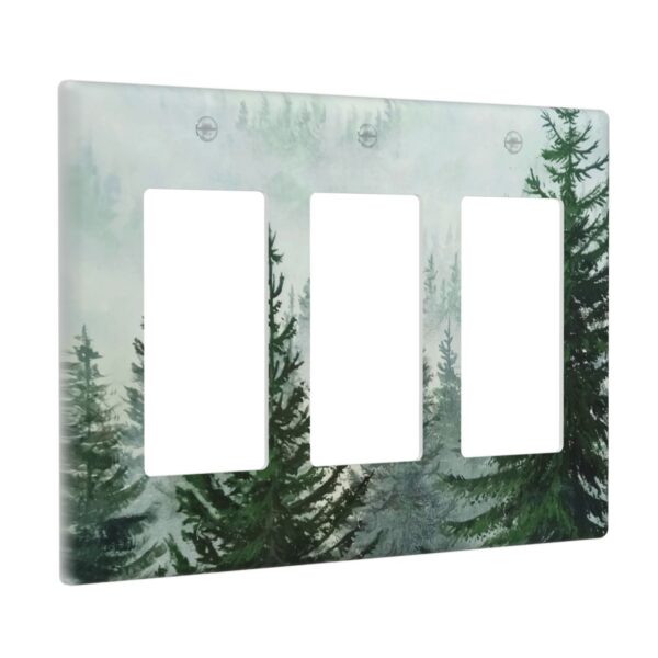 1Pcs Misty Forest Wall Switch Cover Plate  Wall Plate Cover  Outlet Covers Wall Plate  For bedroom room decoration - Image 2