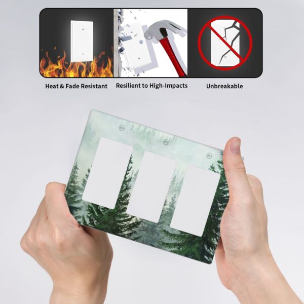 1Pcs Misty Forest Wall Switch Cover Plate  Wall Plate Cover  Outlet Covers Wall Plate  For bedroom room decoration - Image 5