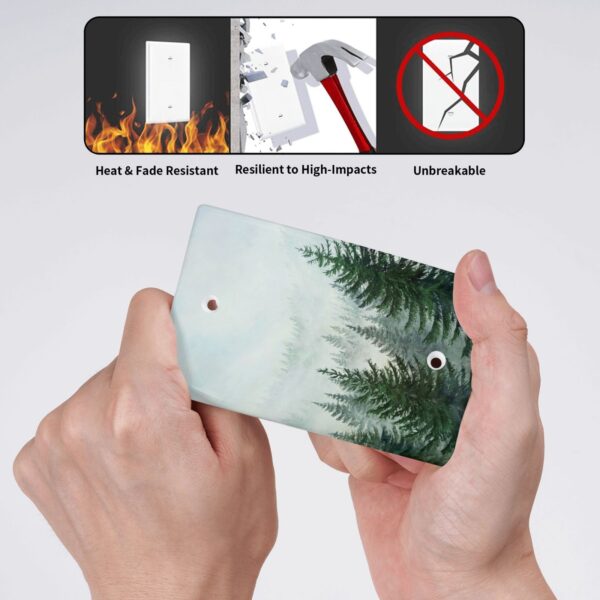 1Pcs Misty Forest Wall Switch Cover Plate  Wall Plate Cover  Outlet Covers Wall Plate  For bedroom room decoration - Image 4