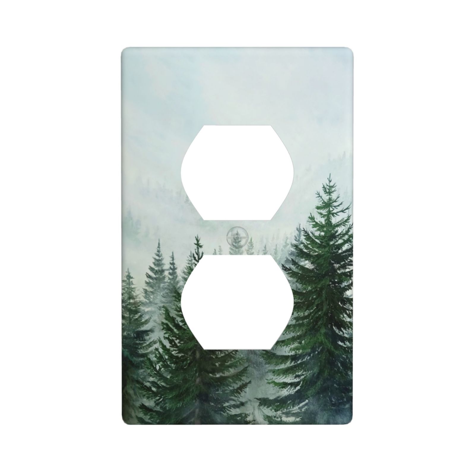 1Pcs Misty Forest Wall Switch Cover Plate  Wall Plate Cover  Outlet Covers Wall Plate  For bedroom room decoration