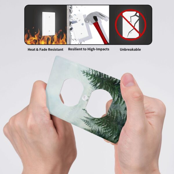 1Pcs Misty Forest Wall Switch Cover Plate  Wall Plate Cover  Outlet Covers Wall Plate  For bedroom room decoration - Image 4