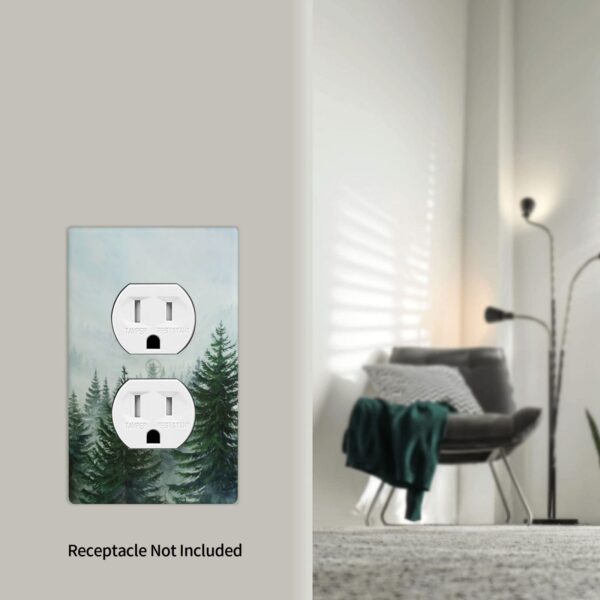 1Pcs Misty Forest Wall Switch Cover Plate  Wall Plate Cover  Outlet Covers Wall Plate  For bedroom room decoration - Image 5