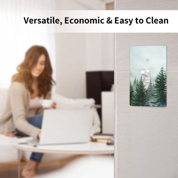 1Pcs Misty Forest Wall Switch Cover Plate  Wall Plate Cover  Outlet Covers Wall Plate  For bedroom room decoration - Image 5