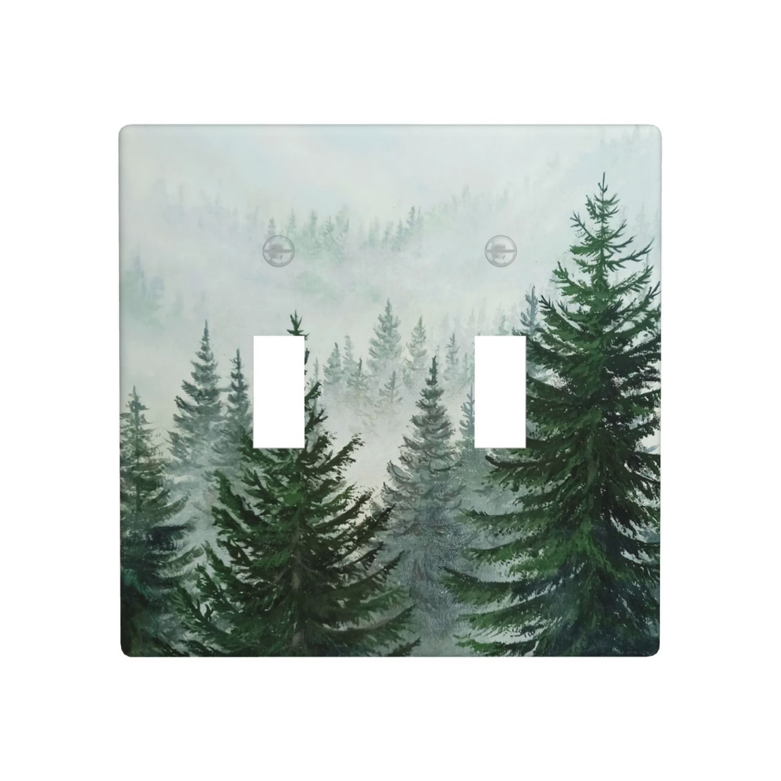 1Pcs Misty Forest Wall Switch Cover Plate  Wall Plate Cover  Outlet Covers Wall Plate  For bedroom room decoration
