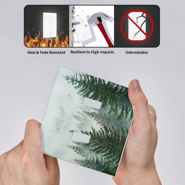 1Pcs Misty Forest Wall Switch Cover Plate  Wall Plate Cover  Outlet Covers Wall Plate  For bedroom room decoration - Image 4