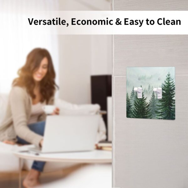 1Pcs Misty Forest Wall Switch Cover Plate  Wall Plate Cover  Outlet Covers Wall Plate  For bedroom room decoration - Image 5