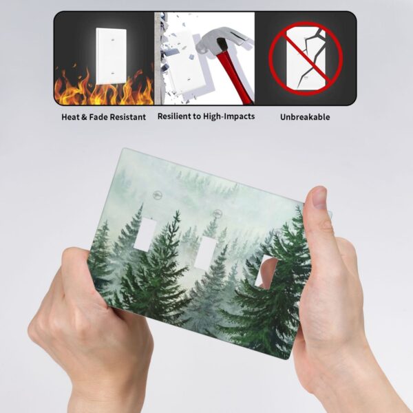 1Pcs Misty Forest Wall Switch Cover Plate  Wall Plate Cover  Outlet Covers Wall Plate  For bedroom room decoration - Image 4