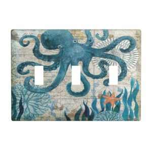 1Pcs Ocean octopus Wall Switch Cover Plate  Wall Plate Cover  Outlet Covers Wall Plate  For bedroom room decoration