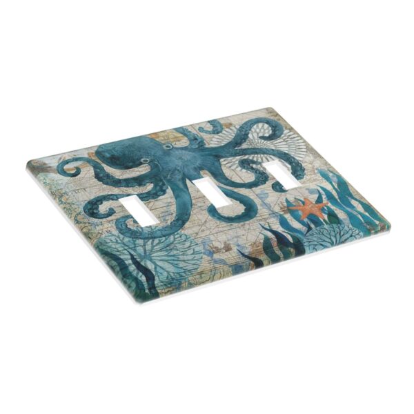 1Pcs Ocean octopus Wall Switch Cover Plate  Wall Plate Cover  Outlet Covers Wall Plate  For bedroom room decoration - Image 3