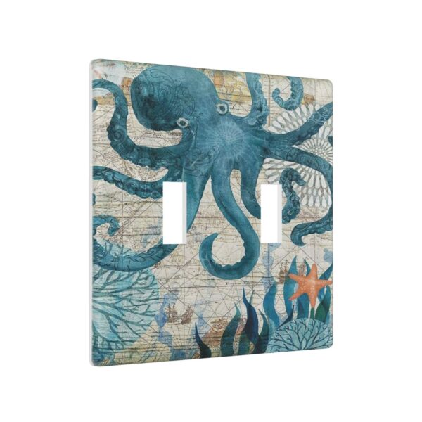 1Pcs Ocean octopus Wall Switch Cover Plate  Wall Plate Cover  Outlet Covers Wall Plate  For bedroom room decoration - Image 2