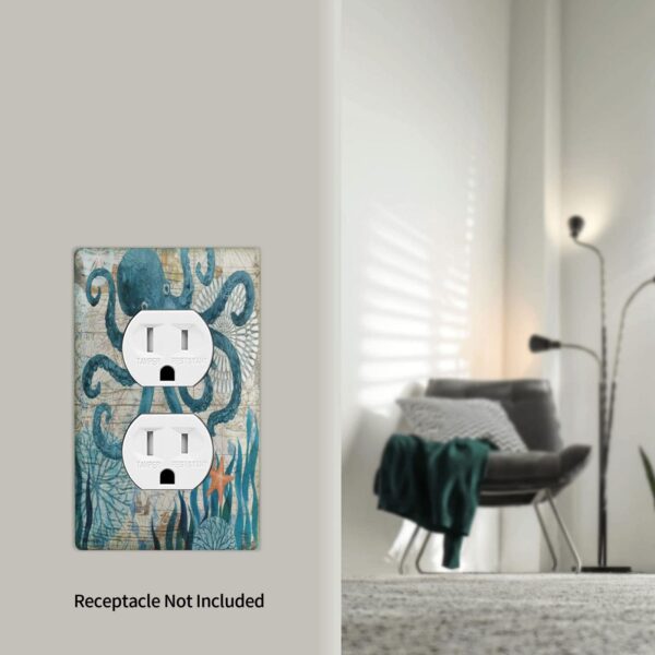 1Pcs Ocean octopus Wall Switch Cover Plate  Wall Plate Cover  Outlet Covers Wall Plate  For bedroom room decoration - Image 4