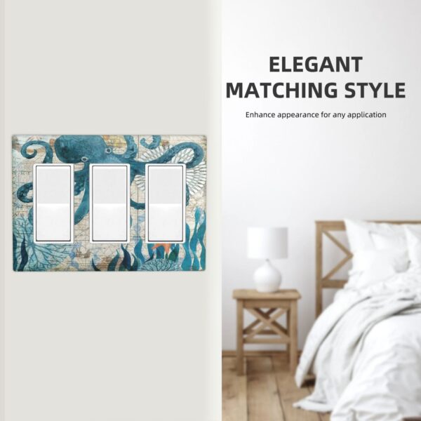 1Pcs Ocean octopus Wall Switch Cover Plate  Wall Plate Cover  Outlet Covers Wall Plate  For bedroom room decoration - Image 5