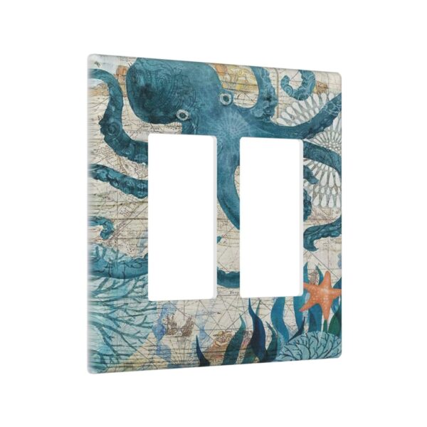 1Pcs Ocean octopus Wall Switch Cover Plate  Wall Plate Cover  Outlet Covers Wall Plate  For bedroom room decoration - Image 3