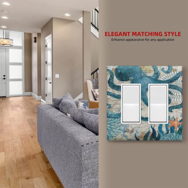 1Pcs Ocean octopus Wall Switch Cover Plate  Wall Plate Cover  Outlet Covers Wall Plate  For bedroom room decoration - Image 5